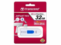 TRANSCEND Flash Disk 32GB JetFlash®790, USB 3.1 (R:90/W:25 MB/s) bílá/modrá