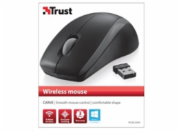 TRUST Myš Carve Wireless Mouse, USB, černá, bezdrátová