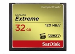 Paměťová karta Sandisk Extreme CF 32 GB 120 MB/s zápis 85 MB/s UDMA7