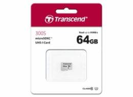 TRANSCEND MicroSDXC karta 64GB 300S, UHS-I U1, bez adaptéru