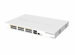 MikroTik Cloud Router Switch CRS328-24P-4S+RM, 800MHz CPU,512MB RAM, 24xLAN, 4xSFP+ slot, vč. L5