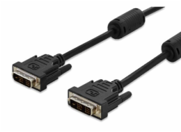 Digitus Připojovací kabel DVI, DVI (18 + 1), 2x ferit M/M, 2,0 m, DVI-D Single Link, bl