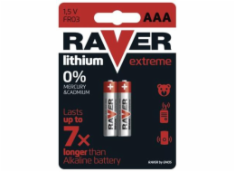 GP lithiová baterie 1,5V RAVER AAA (R03) Extreme 2ks blistr