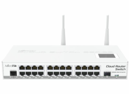 MikroTik Cloud Router Switch CRS125-24G-1S-2HnD-IN, 600MHzCPU,128MB RAM,24xLAN, 2.4 Wi-Fi, 1xSFP slot,1x microUSB,vč.L5