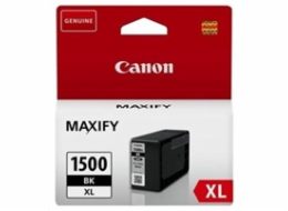 Canon CARTRIDGE PGI-1500XL BK černá pro Maxify MB2050, MB2150, MB2350, MB2750 a MB2755 (1200 str.)
