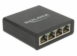 DeLOCK USB 3.2 Gen 1 adaptér, USB-A zástrčka > 4x RJ-45 zásuvka