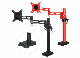 ARCTIC Z1 red - single monitor arm with USB Hub in