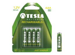 Tesla AAA RECHARGEABLE+ nabíjecí Ni-MH 800mAh, 4 ks 