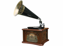 Retro gramofon Roadstar, HIF-1850TUMPK, retro gramofon, s troubou, LCD displej, dálkové ovládání