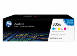HP 305A CMY 3-pack LJ Toner Cart, CF370AM (2,600 / 2,600 / 2,600 pages)