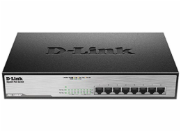 D-Link DGS-1008MP 8-port Gigabit PoE switch, 8x gigabit PoE RJ45, PoE budget 140W