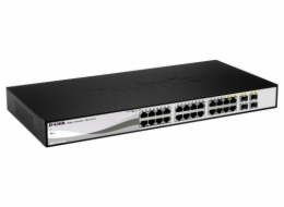 D-Link DGS-1210-20 20-port Gigabit Smart+ Switch, 16x GbE, 4x RJ45/SFP, fanless