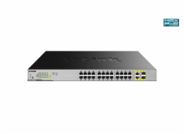 D-Link DGS-1026MP D-Link DGS-1026MP 26-Port Gigabit PoE Switch, 24x gigabit PoE RJ45, 2x gigabit RJ45/SFP, PoE budget 370W