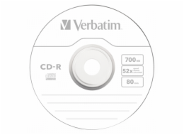 1x10 Verbatim CD-R 80 700MB 52x Data Life Slim obal