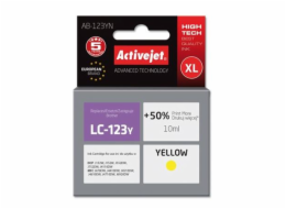 Activejet AB-123YN inkoust (náhrada za Brother LC123Y/121Y; Supreme; 10 ml; žlutý)