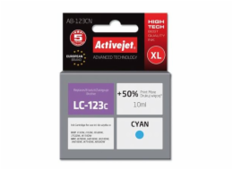 Activejet AB-123CN ink for Brother printer; Brother LC123C/LC121C replacement; Supreme; 10 ml; cyan