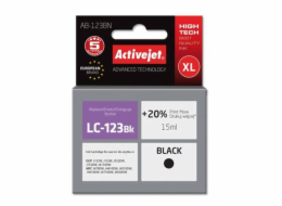 Activejet AB-123BN ink for Brother printer; Brother LC123Bk/LC121Bk replacement; Supreme; 15 ml; black