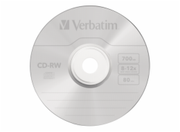 1x10 Verbatim CD-RW 80 / 700MB 8x - 12x Speed, Jewel Case