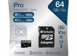 Verbatim microSDXC Pro      64GB Class 10 UHS-I inkl Adapter