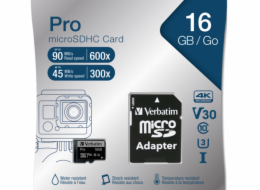 VERBATIM 44082 microSDHC 16GB cl10 adapt