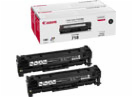 Canon toner CRG-718BK, černy - 2 pack
