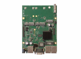 MikroTik RouterBOARD RBM33G, dual-core 880MHz, 256MB DDR3, 3x GLAN, 2x mini-PCIe, 2xSIM slot, 1xM.2, USB, RS232, vč. L4
