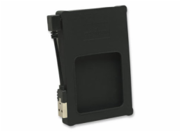 MANHATTAN USB 2.0 2,5" SATA silikonový box na externí HDD, černý