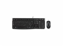 Logitech set MK120/ Drátová klávesnice + myš/ USB/ CZ/SK/ černý