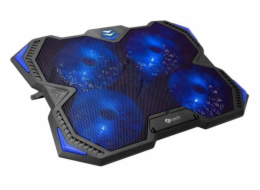 C-TECH chladící podložka pod NTB Zefyros (GCP-01B), casual gaming, 17,3", modré podsvícení, regulace otáček