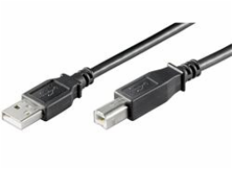 PREMIUMCORD Kabel USB 2.0 A-B propojovací 1m, barva černá