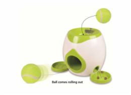 Flamingo interaktivní hračka na pamlsky s tenisovým míčkem pro psy 29 x 19 x 18 cm