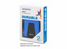 ADATA Externí HDD 1TB 2,5" USB 3.1 DashDrive Durable HD650, červený (gumový, nárazu odolný)