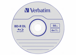 1x10 Verbatim BD-R Blu-Ray 50GB 6x Speed, bila blue Cakebox