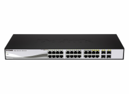 D-Link DGS-1210-24P D-Link DGS-1210-24P 28-port Smart PoE Switch, 24x GbE PoE+, 4x RJ45/SFP, PoE 193W