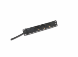 Digitus 1U Hliníkový PDU, 254 mm (10 ") montáž do stojanu 3x bezpečnostní vývod, 16A, 4000W, 250VAC 50/60 Hz
