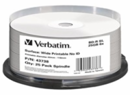 VERBATIM BD-R(25-pack)Blu-Ray/spindle/6x/25GB/Printable/No ID