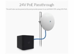 UBNT airCube ISP [router/AP 2.4GHz 802.11n, 2x2MIMO, 300Mbps, 4x10/100Mbps Ethernet, PoE passthrough]