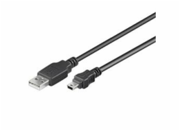 PremiumCord Kabel USB 2.0, A-B mini, 5pinů, 0,5m