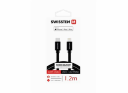 Swissten Datový Kabel Textile USB-C / Lightning Mfi 1,2 M Černý 100000474218
