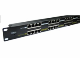 POE injektor pasivní - 16x 100 Mb/s, stíněný panel
