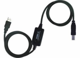 PREMIUMCORD USB 2.0 repeater a propojovací kabel A/M-B/M 15m