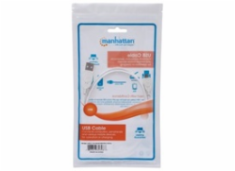 MANHATTAN Kabel propojovací USB 2.0  A Male / Micro-B Male, 1.8m, bílý