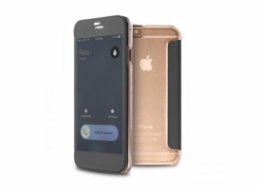 Puro pouzdro s aktivním dotykovým flipem Sense Booklet Quick View pro iPhone 6, transparentní