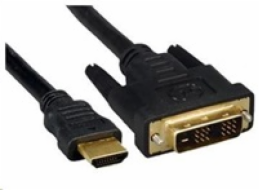 PREMIUMCORD Kabel HDMI - DVI-D 2m (M/M, zlacené kontakty, stíněný)