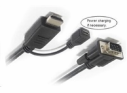 PremiumCord Kabelový převodník HDMI na VGA s napájecím micro USB konektorem 2m