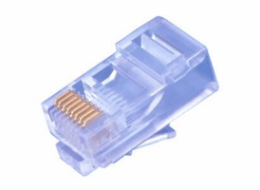 Konektor UTP RJ45 (8p8c), Cat5E, 30µm, drát - 100 ks