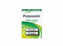 1x2 Panasonic Akku NiMH Mignon AA 1900 mAh Ready to Use