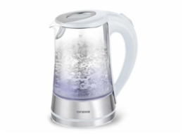 Orava VK-4017 W rychlovarná konvice, 2200 W, 1.7 l, skleněná, LED podsvícení, automatické vypnutí, bílá