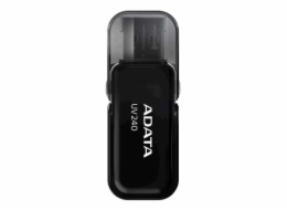 Flashdisk Adata UV240 32GB,  USB 2.0, black, vhodné pro potisk