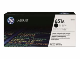 HP 651A Black LJ Toner Cart, CE340A (13,500 pages)